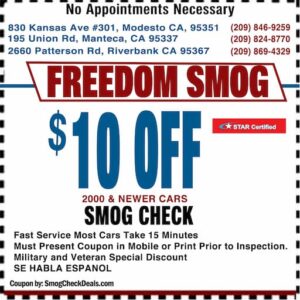 Smog Check Coupon Manteca